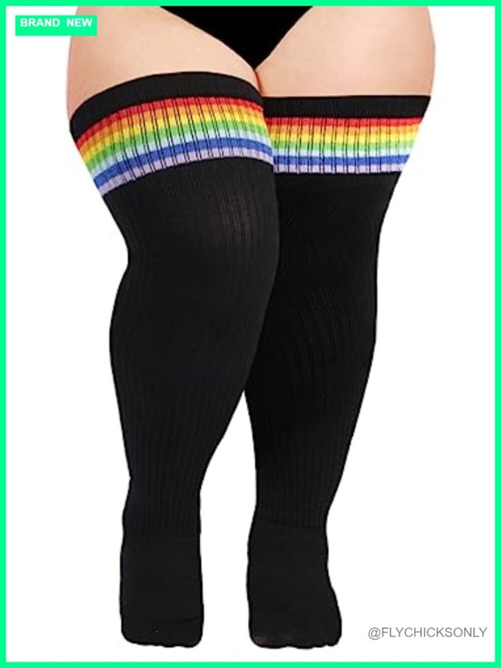 Plus Size Thigh High Socks Cotton Over the Knee Leg Warmers
